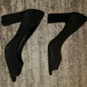 Tory Burch Suede Open Toe Heels